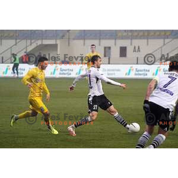 Zan Zuzek in action during Prva Liga Telekom Slovenije 2020-2021 football match between Domzale and Koper in Domzale on December 5, 2020