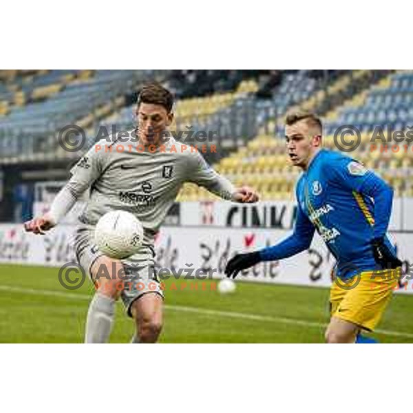 Andres Vombergar in action during Prva Liga Telekom Slovenije 2020-2021 football match between Celje and Olimpija in Celje, Slovenia on December 6, 2020