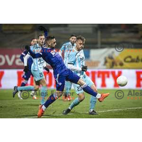 Aljosa Matko vs Tine Kavcic in action during Prva liga Telekom Slovenije football match between Maribor and Gorica in Ljudski vrt, Maribor, Slovenia on December 6, 2020