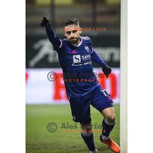 Aljosa Matko celebrating during Prva liga Telekom Slovenije football match between Maribor and Gorica in Ljudski vrt, Maribor, Slovenia on December 6, 2020