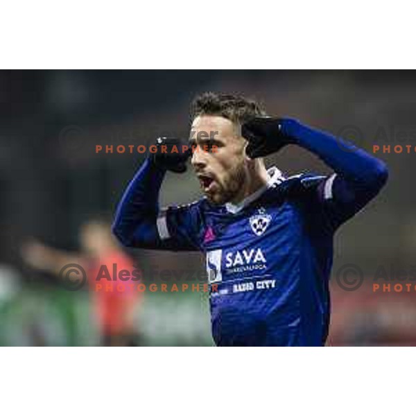 Aljosa Matko celebrating during Prva liga Telekom Slovenije football match between Maribor and Gorica in Ljudski vrt, Maribor, Slovenia on December 6, 2020