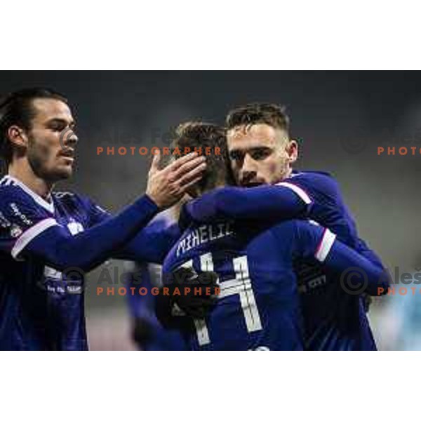 Aljosa Matko celebrating during Prva liga Telekom Slovenije football match between Maribor and Gorica in Ljudski vrt, Maribor, Slovenia on December 6, 2020