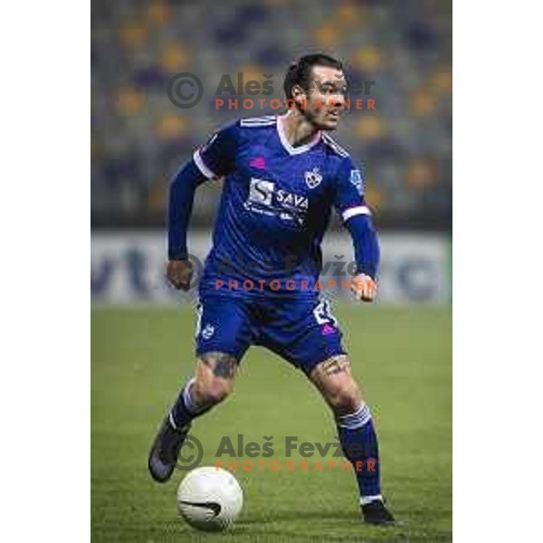 Denis Klinar in action during Prva liga Telekom Slovenije football match between Maribor and Gorica in Ljudski vrt, Maribor, Slovenia on December 6, 2020