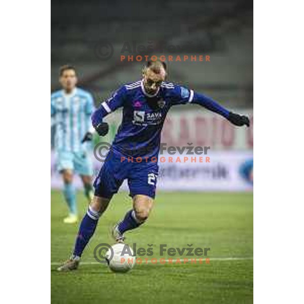 Jasmin Mesanovic in action during Prva liga Telekom Slovenije football match between Maribor and Gorica in Ljudski vrt, Maribor, Slovenia on December 6, 2020