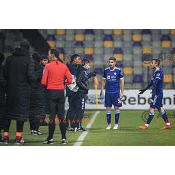 Blaz Vrhovec in action during Prva liga Telekom Slovenije football match between Maribor and Gorica in Ljudski vrt, Maribor, Slovenia on December 6, 2020