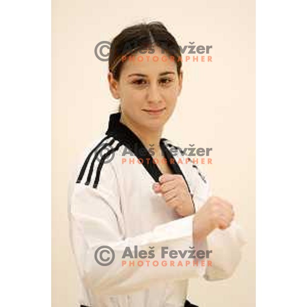 Ana Petrusic, member of Slovenia Taekwondo team during practice session in Ljubljana, Slovenia on November 18, 2020