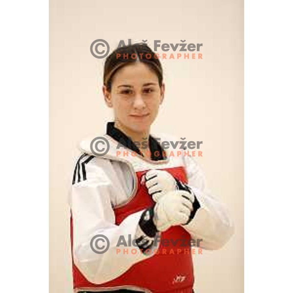 Ana Petrusic, member of Slovenia Taekwondo team during practice session in Ljubljana, Slovenia on November 18, 2020