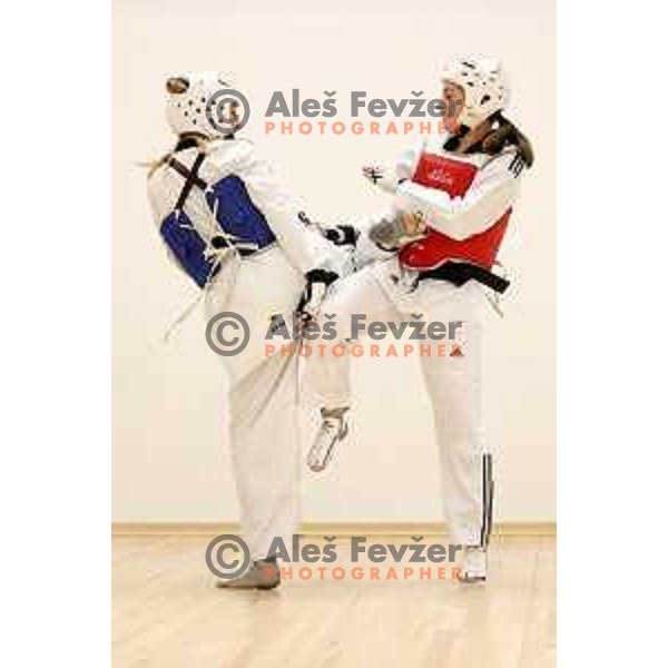 Ana Petrusic, member of Slovenia Taekwondo team during practice session in Ljubljana, Slovenia on November 18, 2020