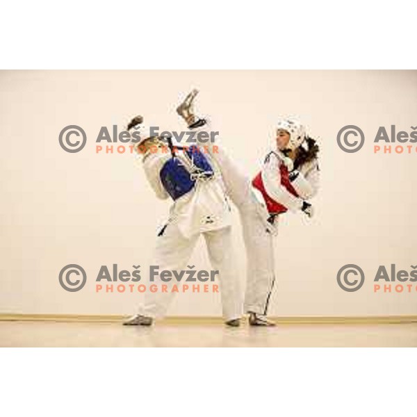 Ana Petrusic, member of Slovenia Taekwondo team during practice session in Ljubljana, Slovenia on November 18, 2020