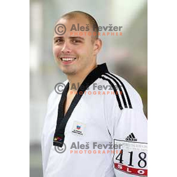 Jure Pantar, member of Slovenia Taekwondo team during practice session in Ljubljana, Slovenia on November 17, 2020