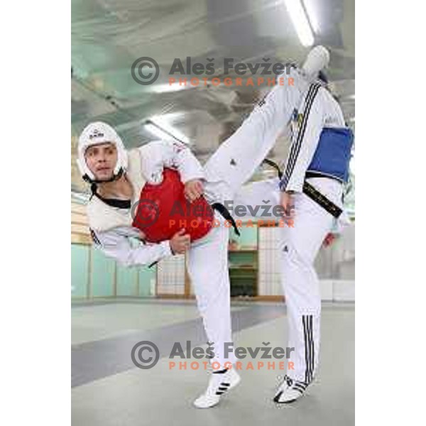 Jure Pantar, member of Slovenia Taekwondo team during practice session in Ljubljana, Slovenia on November 17, 2020