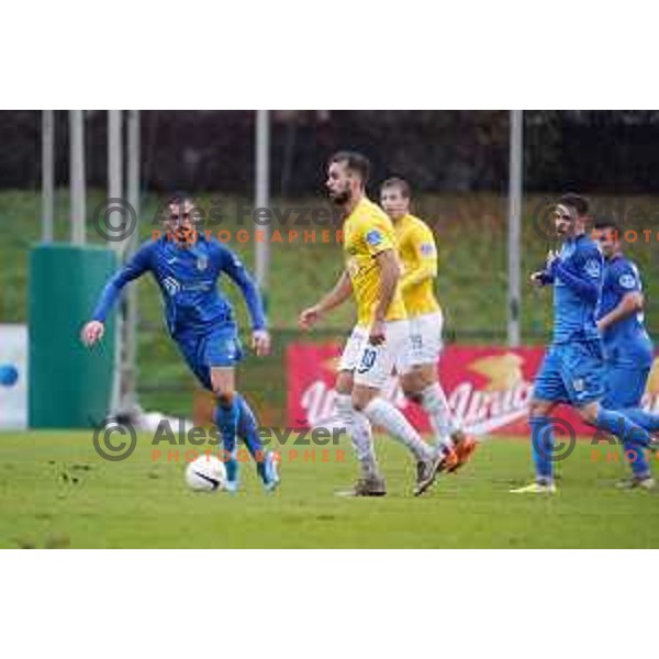 Mustafa Nukic in action during Prva Liga Telekom Slovenije 2020-2021 football match between Bravo and Domzale in Ljubljana, Slovenia on December 9, 2020