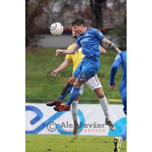 in action during Prva Liga Telekom Slovenije 2020-2021 football match between Bravo and Domzale in Ljubljana, Slovenia on December 9, 2020