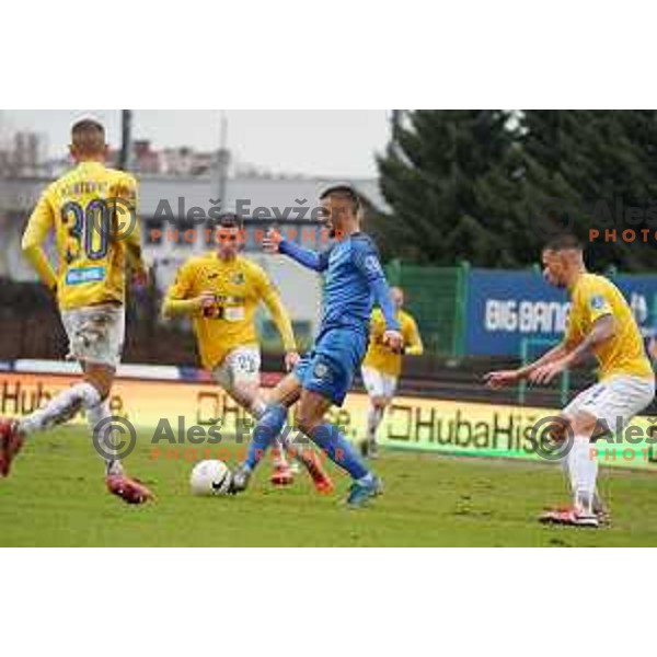 Dario Kolobaric in action during Prva Liga Telekom Slovenije 2020-2021 football match between Bravo and Domzale in Ljubljana, Slovenia on December 9, 2020