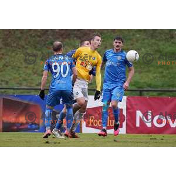 Rok Kidric in action during Prva Liga Telekom Slovenije 2020-2021 football match between Bravo and Domzale in Ljubljana, Slovenia on December 9, 2020