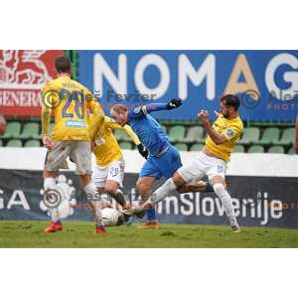 in action during Prva Liga Telekom Slovenije 2020-2021 football match between Bravo and Domzale in Ljubljana, Slovenia on December 9, 2020