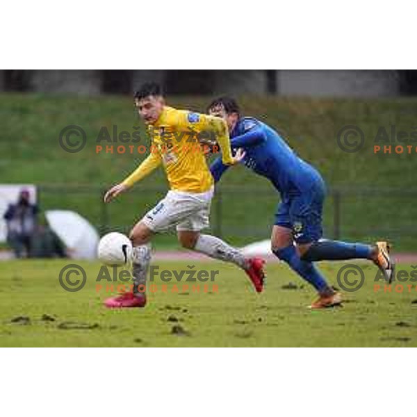 Martin Kramaric in action during Prva Liga Telekom Slovenije 2020-2021 football match between Bravo and Domzale in Ljubljana, Slovenia on December 9, 2020