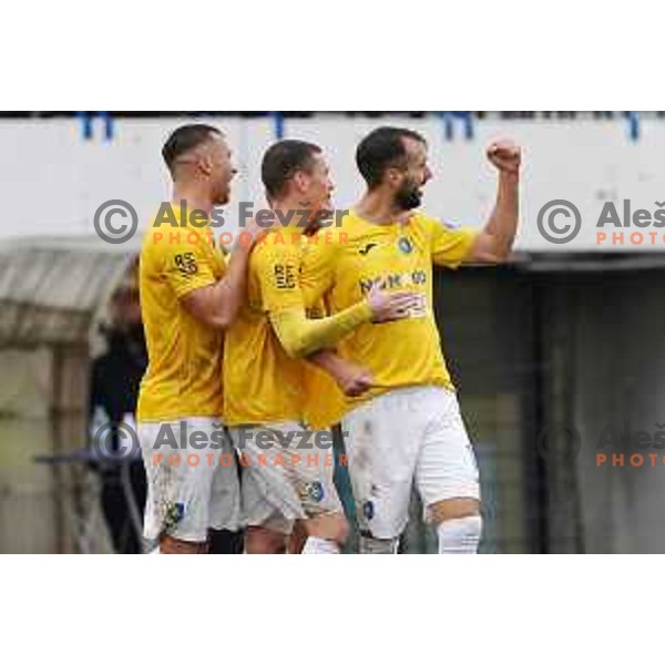 David Brekalo, Arnel Jakupovic, Mustafa Nukic in action during Prva Liga Telekom Slovenije 2020-2021 football match between Bravo and Domzale in Ljubljana, Slovenia on December 9, 2020