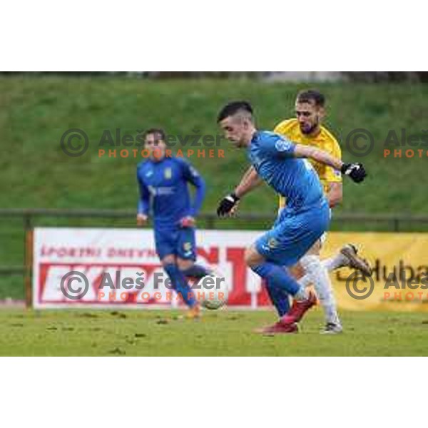 Arnel Jakupovic in action during Prva Liga Telekom Slovenije 2020-2021 football match between Bravo and Domzale in Ljubljana, Slovenia on December 9, 2020