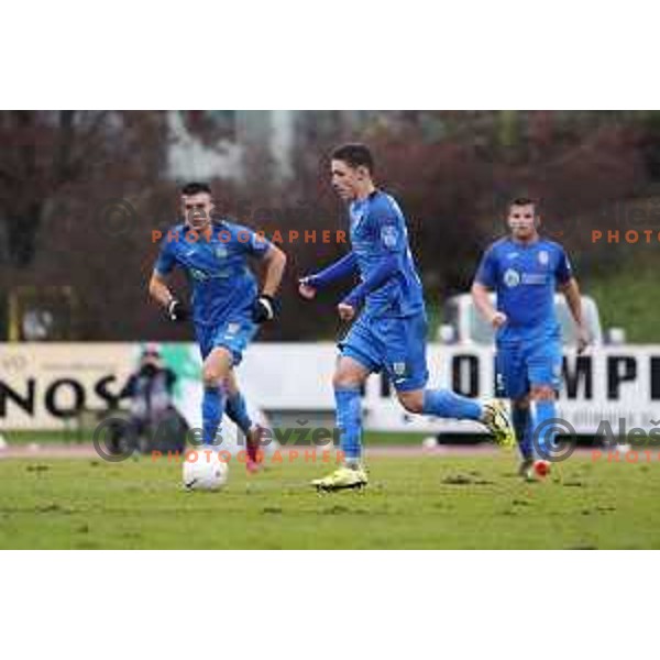 in action during Prva Liga Telekom Slovenije 2020-2021 football match between Bravo and Domzale in Ljubljana, Slovenia on December 9, 2020