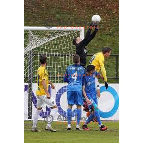 in action during Prva Liga Telekom Slovenije 2020-2021 football match between Bravo and Domzale in Ljubljana, Slovenia on December 9, 2020