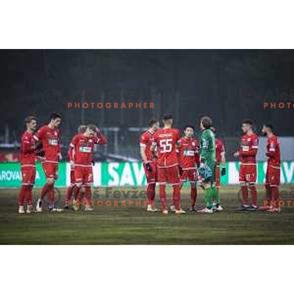 in action during Prva liga Telekom Slovenije football match between Aluminij and Bravo in Kidricevo, Slovenia on December 12, 2020