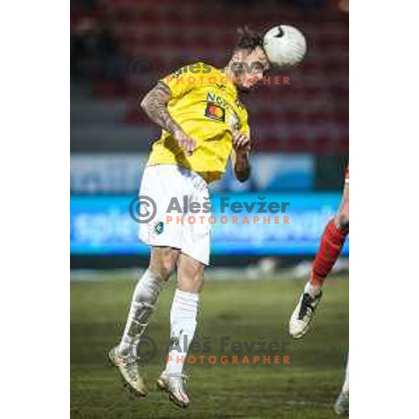 Vanja Drkusic in action during Prva liga Telekom Slovenije football match between Aluminij and Bravo in Kidricevo, Slovenia on December 12, 2020