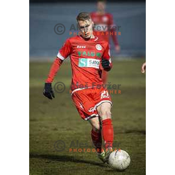Aljaz Ploj in action during Prva liga Telekom Slovenije football match between Aluminij and Bravo in Kidricevo, Slovenia on December 12, 2020