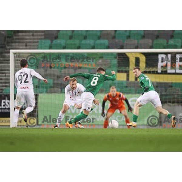 Of Olimpija in action during Prva Liga Telekom Slovenië 2020-2021 football match between Olimpija and Tabor in SRC Stozice, Ljubljana, Slovenia on December 12, 2020