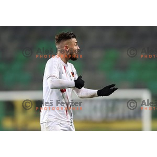 Christos Rovas in action during Prva Liga Telekom Slovenië 2020-2021 football match between Olimpija and Tabor in SRC Stozice, Ljubljana, Slovenia on December 12, 2020