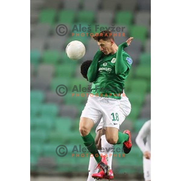 Andres Vombergar of Olimpija in action during Prva Liga Telekom Slovenië 2020-2021 football match between Olimpija and Tabor in SRC Stozice, Ljubljana, Slovenia on December 12, 2020