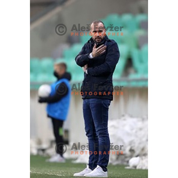 Dino Skender, head coach of Olimpija in action during Prva Liga Telekom Slovenië 2020-2021 football match between Olimpija and Tabor in SRC Stozice, Ljubljana, Slovenia on December 12, 2020