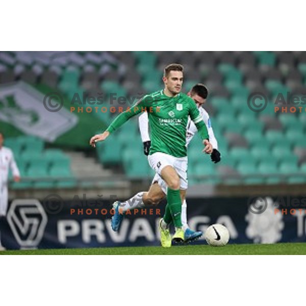 Timi Max Elsnik of Olimpija in action during Prva Liga Telekom Slovenië 2020-2021 football match between Olimpija and Tabor in SRC Stozice, Ljubljana, Slovenia on December 12, 2020