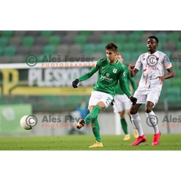 Mihail Caimacov of Olimpija in action during Prva Liga Telekom Slovenië 2020-2021 football match between Olimpija and Tabor in SRC Stozice, Ljubljana, Slovenia on December 12, 2020