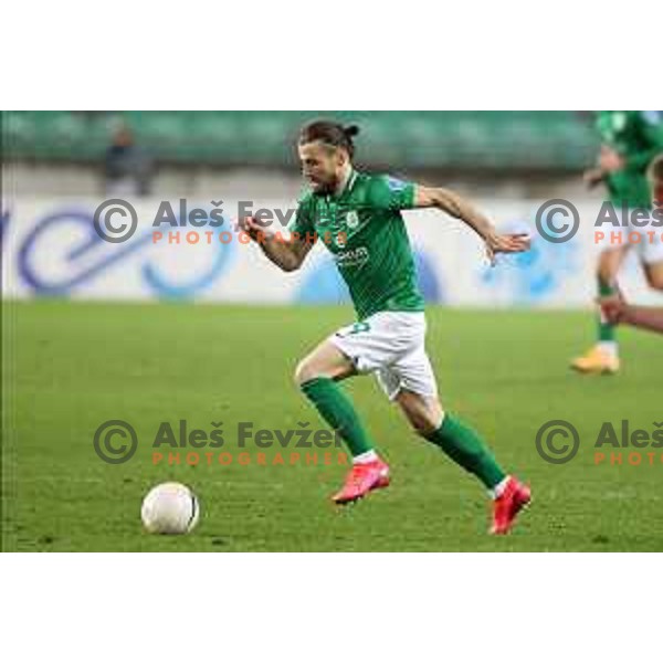 Ante Vukusic in action during Prva Liga Telekom Slovenië 2020-2021 football match between Olimpija and Tabor in SRC Stozice, Ljubljana, Slovenia on December 12, 2020