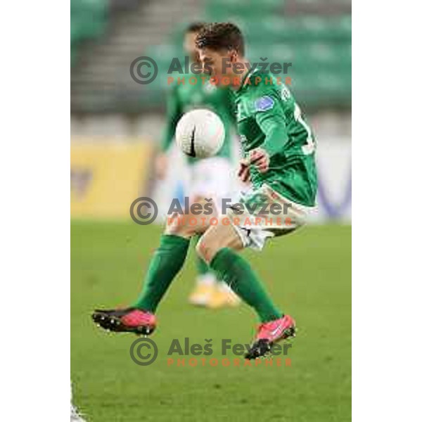 Andres Vombergar of Olimpija in action during Prva Liga Telekom Slovenië 2020-2021 football match between Olimpija and Tabor in SRC Stozice, Ljubljana, Slovenia on December 12, 2020