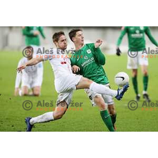 Andres Vombergar of Olimpija in action during Prva Liga Telekom Slovenië 2020-2021 football match between Olimpija and Tabor in SRC Stozice, Ljubljana, Slovenia on December 12, 2020