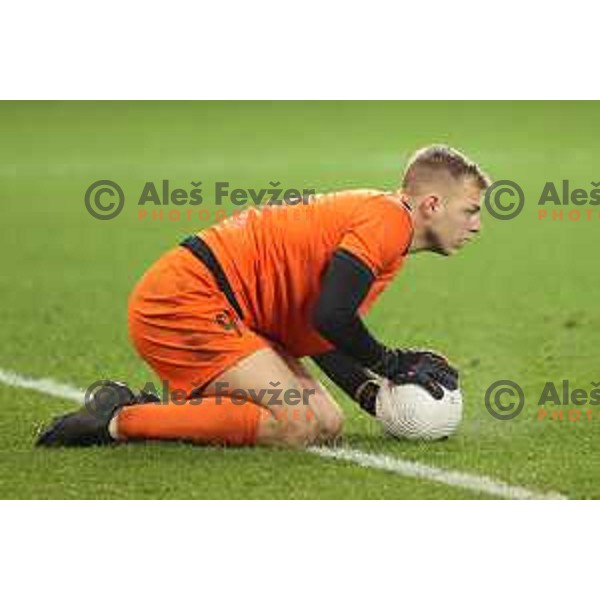 Arian Rener in action during Prva Liga Telekom Slovenië 2020-2021 football match between Olimpija and Tabor in SRC Stozice, Ljubljana, Slovenia on December 12, 2020