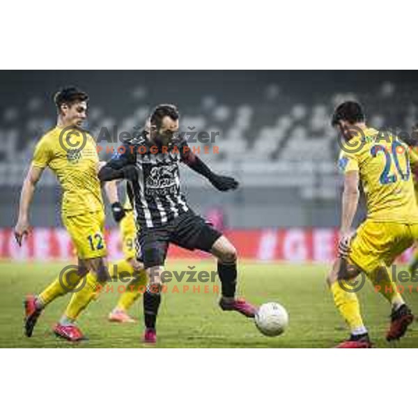 Ziga Kous in action during Prva liga Telekom Slovenije football match between Mura and Aluminij in Fazanerija, Murska Sobota, Slovenia on December 13, 2020