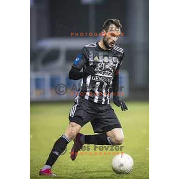 Ziga Kous in action during Prva liga Telekom Slovenije football match between Mura and Aluminij in Fazanerija, Murska Sobota, Slovenia on December 13, 2020