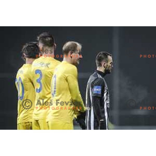 Ziga Kous in action during Prva liga Telekom Slovenije football match between Mura and Aluminij in Fazanerija, Murska Sobota, Slovenia on December 13, 2020