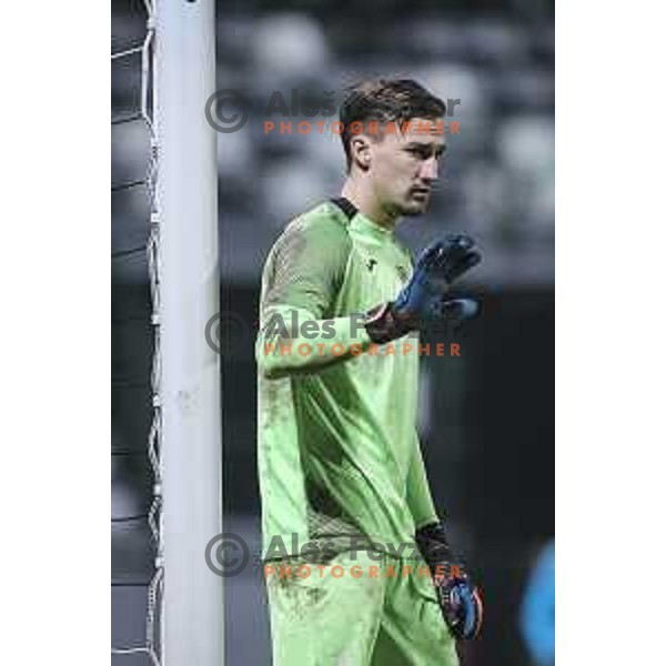Grega Sorcan in action during Prva liga Telekom Slovenije football match between Mura and Aluminij in Fazanerija, Murska Sobota, Slovenia on December 13, 2020