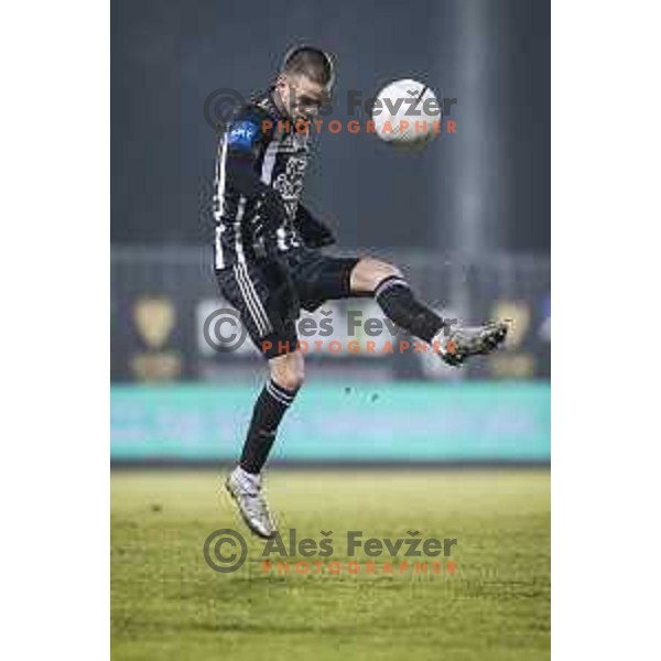 Tomi Horvat in action during Prva liga Telekom Slovenije football match between Mura and Aluminij in Fazanerija, Murska Sobota, Slovenia on December 13, 2020