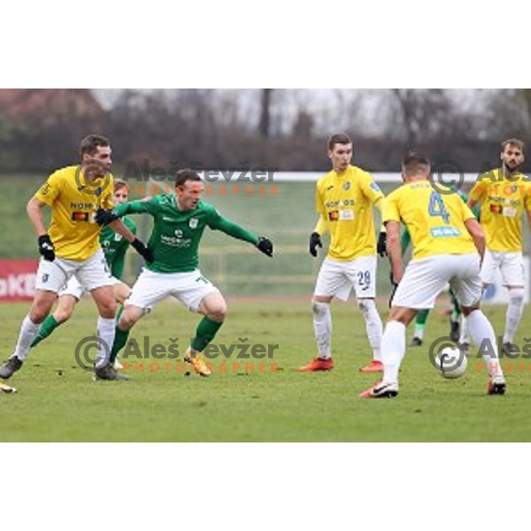 Djordje Ivanovic of Olimpija in action during Prva Liga Telekom Slovenije 2020-2021 football match between Bravo and Olimpija in Ljubljana, Slovenia on December 15, 2020