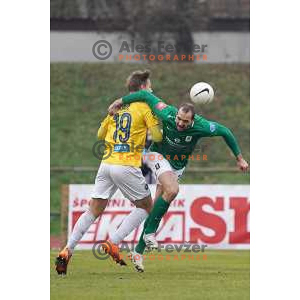 in action during Prva Liga Telekom Slovenije 2020-2021 football match between Bravo and Olimpija in Ljubljana, Slovenia on December 15, 2020