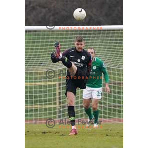 Ziga Frelih in action during Prva Liga Telekom Slovenije 2020-2021 football match between Bravo and Olimpija in Ljubljana, Slovenia on December 15, 2020