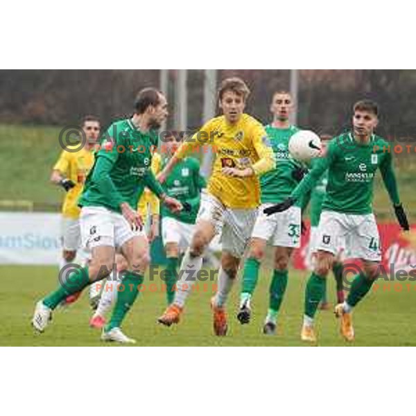 Rok Kidric in action during Prva Liga Telekom Slovenije 2020-2021 football match between Bravo and Olimpija in Ljubljana, Slovenia on December 15, 2020