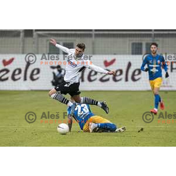 Nardin Mulahusejnovic in action during Prva Liga Telekom Slovenije 2020-2021 football match between Celje and Koper in Celje, Slovenia on December 16, 2020