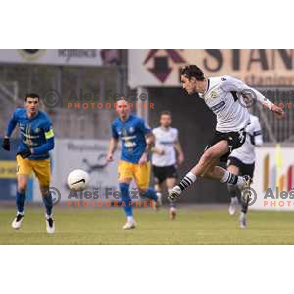 in action during Prva Liga Telekom Slovenije 2020-2021 football match between Celje and Koper in Celje, Slovenia on December 16, 2020