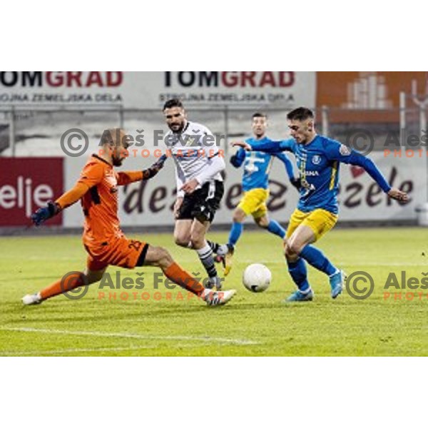 Ivan Vargic and Mico Kuzmanovic during Prva Liga Telekom Slovenije 2020-2021 football match between Celje and Koper in Celje, Slovenia on December 16, 2020